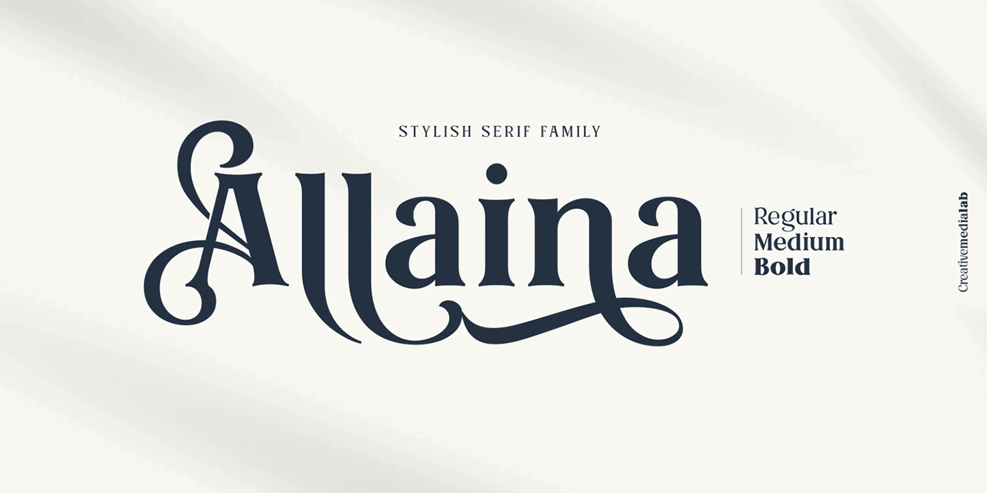 Schriftart Allaina